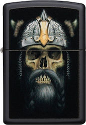 Zippo Skull Winddicht Feuerzeug Flamme in Schwa...