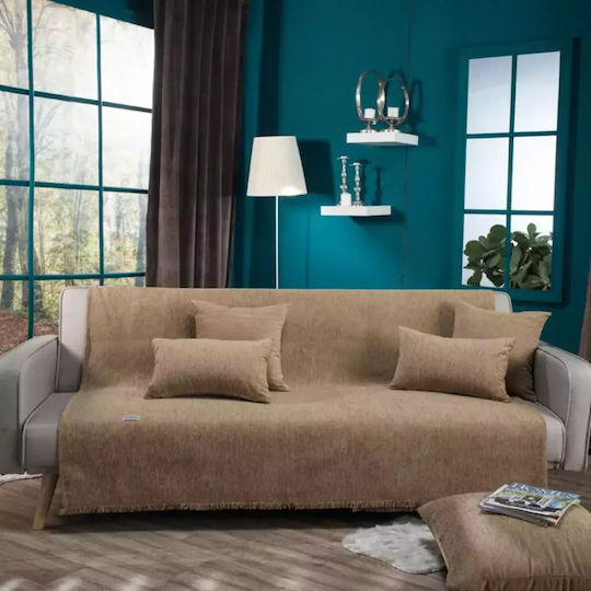 Teoran Solid Ριχτάρι Τριθέσιου Καναπέ Chenille 180x300εκ. 308 52010522