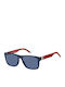 Tommy Hilfiger Ανδρικά Γυαλιά Ηλίου με Navy Μπλε Κοκκάλινο Σκελετό και Μπλε Φακό TH1718/S 8RU/KU
