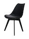 Lea Plus Kitchen Polypropylene Chair Black 54x48x83cm