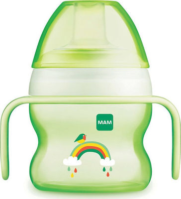 Mam Starter Cup Educational Sippy Cup Plastic with Handles Green for 4m+m+ 150ml 15555/Green