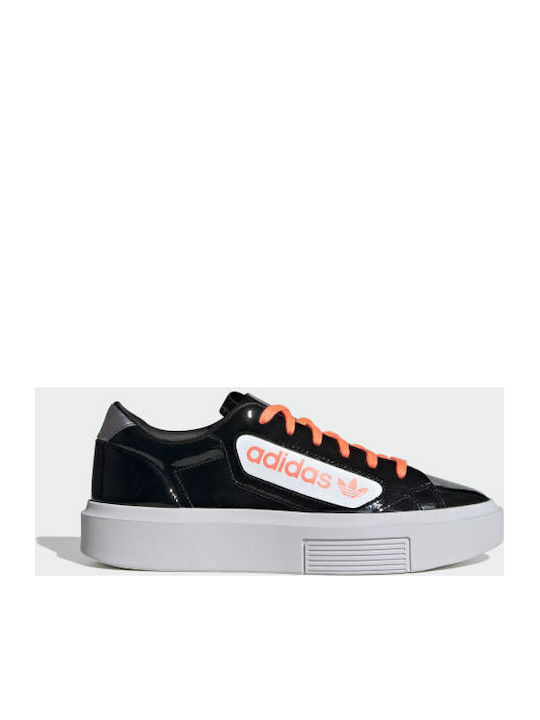 adidas Sleek Super Flatforms Sneakers Core Black / Signal Coral / Crystal White