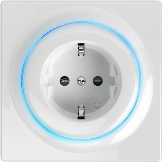 Fibaro Einzeln Gemauert Stromsteckdose mit Lampe Weiß 1Stück