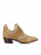 Ghete dama de catifea Cowboy Tabac maro