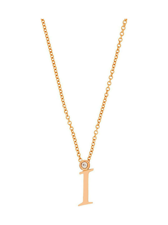 Women's Necklace VITOPOULOS Rose Gold 14K with Stones