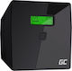 Green Cell Power Proof USV 1000VA 600W mit 2 Schuko Steckdosen