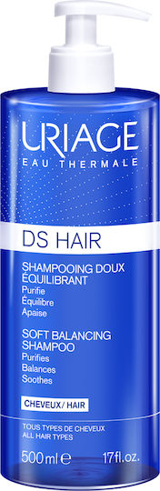 Uriage DS Hair Soft Balancing Șampon pentru Scalp Sensibil împotriva Mătreții pentru Toate Tipurile de Păr 500ml