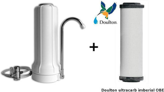 W.F Deluxe Water Filtration System Single Countertop with Replacement Filter Doulton Ultracarb Imperial OBE 0.5 μm