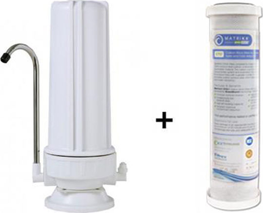 W.F Deluxe Wasserfiltrationssystem Arbeitsplatte mit Ersatzfilter Matrikx CTO 5 μm