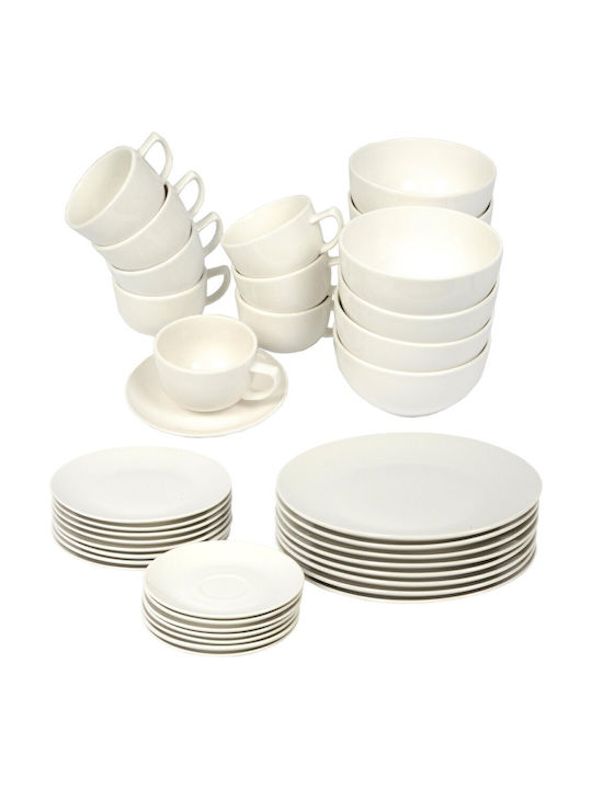 Alpina Porcelain Dinnerware Set White 40pcs
