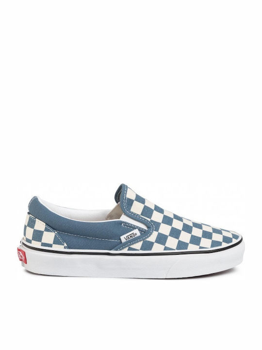 ClassicCheckerboard Classic Men's Canvas Slip-Ons Blue Mirage / True White