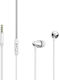 WK WI90 În ureche Handsfree cu Mufă 3.5mm Alb