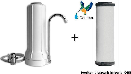 W.F Counter Top Water Filtration System Single Countertop with Replacement Filter Doulton Ultracarb Imperial OBE 0.5 μm