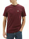 Left Chest Men's T-shirt Burgundy