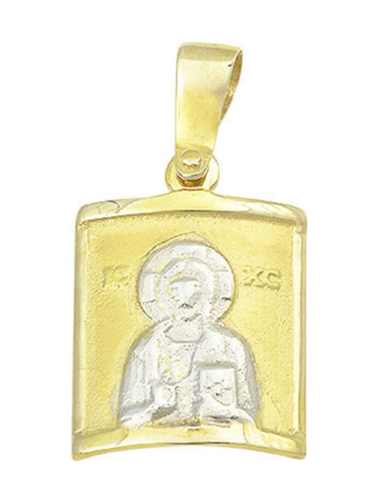 9K Bicoloured Little Panagia, with Curve.