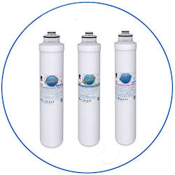 Aqua Filter Ανταλλακτικό Φίλτρο Νερού Αντίστροφης Όσμωσης / Κάτω Πάγκου από Ενεργό Άνθρακα 12" Excito Ossmo 3τμχ