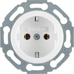 Hager Serie 1930 Single Power Socket White