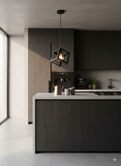 Pendant Light Black with Socket E27 22.5x22.5x120cm