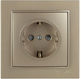 Geyer Nilson Single Power Safety Socket Satin