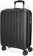 Movom Wood Cabin Travel Suitcase Hard Red with 4 Wheels Height 55cm 5318661