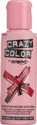 Crazy Color Semi-Permanent Vopsea Temporară 66 Ruby Rouge 100ml 15gr