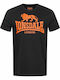 Lonsdale Men's Short Sleeve T-shirt Black / Orange