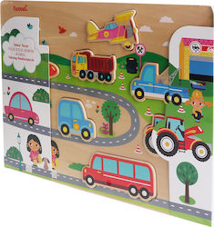 Wooden Kids Peg Puzzle Vehicle 8pcs iwood