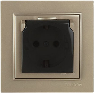 Geyer Nilson Single Power Safety Socket Satin