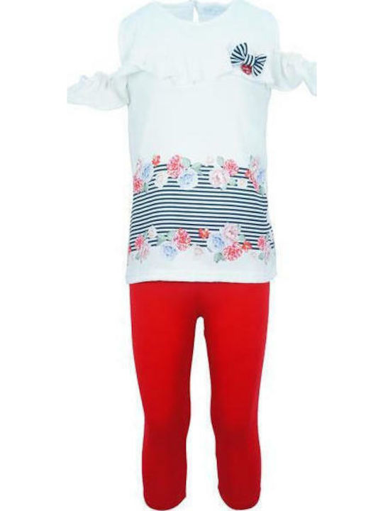 Evita Kids Set with Leggings Summer 2pcs White