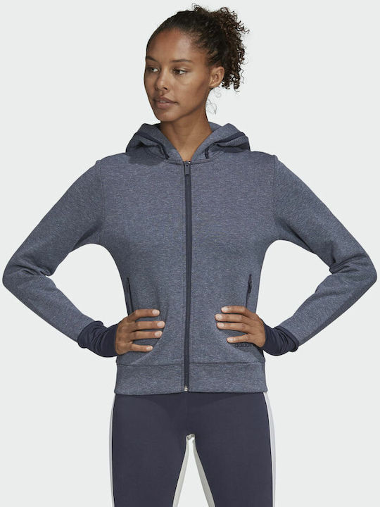 Adidas Jachetă Hanorac pentru Femei Cu glugă Gri