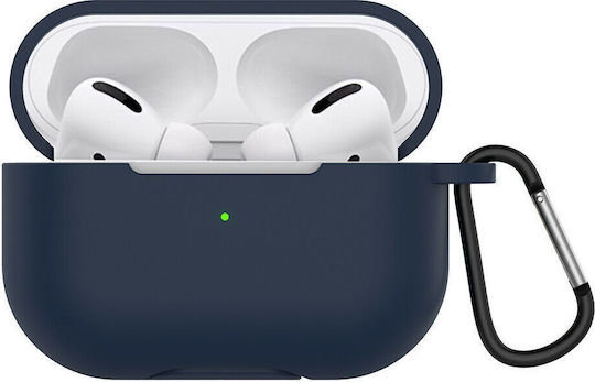 ObaStyle Θήκη Σιλικόνης με Γάντζο σε Μπλε χρώμα για Apple AirPods Pro