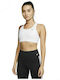 Nike Swoosh Women's Sports Bra with Light Padding White