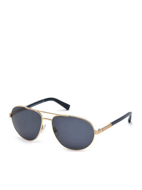 Zegna Men's Sunglasses with Gold Metal Frame EZ0011 28V