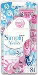 Gillette Simply Venus Disposable Razors with 3 Blades & Lubricating Tape 8pcs