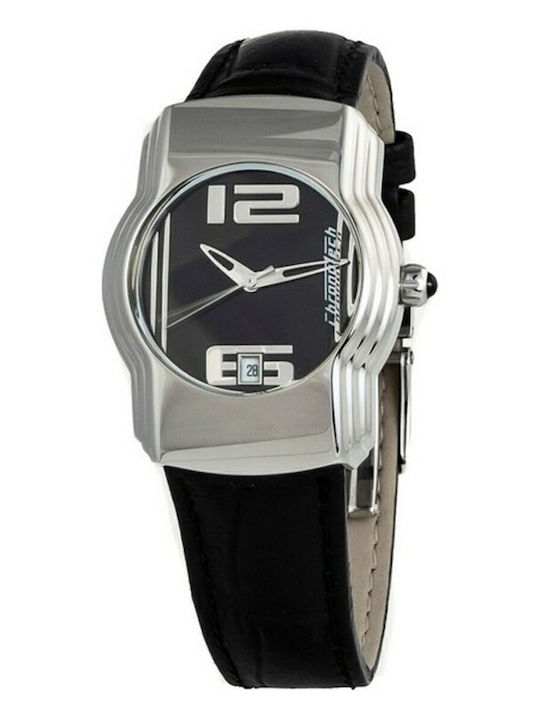 Chronotech Damen Uhr mit Schwarz Lederarmband