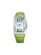 Chronotech Watch with Green Leather Strap CT7018B-10S