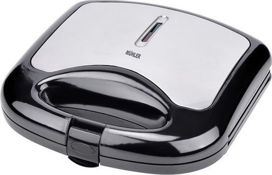 Muhler Τοστιέρα για 2 Τοστ 750W Inox