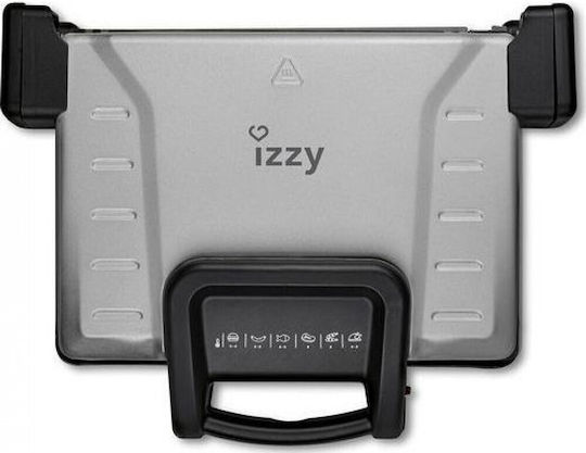 Izzy Granite Grill Τοστιέρα για 2 Τοστ 2100W Inox