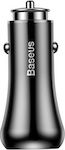 Baseus Car Charger Black Gentry Total Intensity 2.4A Fast Charging with Ports: 2xUSB