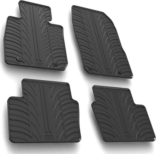 Lampa Set of Front and Rear Mats 4pcs Tray Type for Mazda CX-3 2015 Black