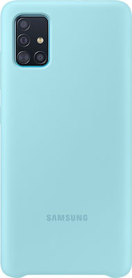 Samsung Silicone Cover Umschlag Rückseite Silikon Blau (Galaxy A51) EF-PA515TLEGWW EF-PA515TLEGEU