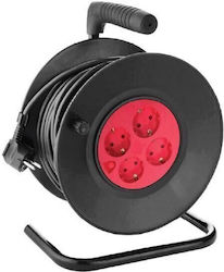 Horoz Electric Cabluri de Prelungire Bobină 4 Prize cu Cablul de 25m Horoz Electric Cabluri de Prelungire Bobină 4 Prize cu Cablul de 25m