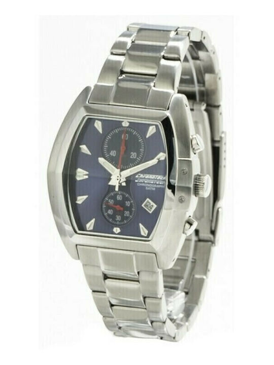 Chronotech Men's Watch 39mm Battery with Silver Metal Bracelet