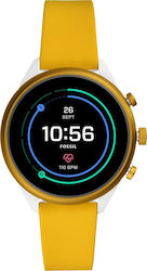 Fossil Sport 43mm Smartwatch με Παλμογράφο (Κίτρινο)