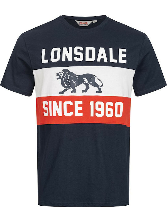 Lonsdale Southworld Ανδρικό T-shirt Dark Navy με Λογότυπο