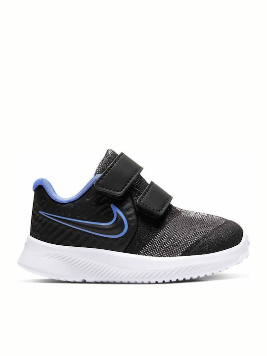 Star Runner 2 Glitter Incaltaminte Sport Copii Alergare Cu Închidere Hoop & Loop Negru