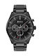 Boss Pioneer Ανδρικό Ρολόι 44mm Χρονογράφος Μπαταρίας με Μαύρο Μεταλλικό Μπρασελέ