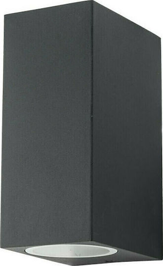 Vivalux Porto Wall-Mounted Outdoor Spot Light GU10 IP44 Double Beam 6.8x15x9.2εκ.