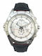 Chronotech Ανδρικό Ρολόι 41mm Χρονογράφος Μπαταρίας με Μαύρο Δερμάτινο Λουράκι
