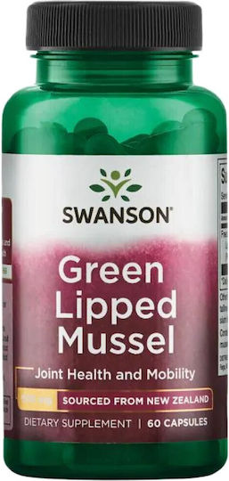 Swanson Green Lipped Mussel 500mg Supplement for Immune System Support 60 Capsules